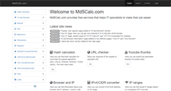 Desktop Screenshot of md5calc.com