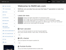 Tablet Screenshot of md5calc.com